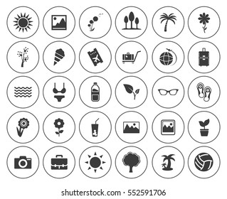 Summer icons set