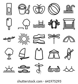 Summer icons set.  