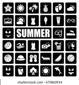 SUMMER icons set