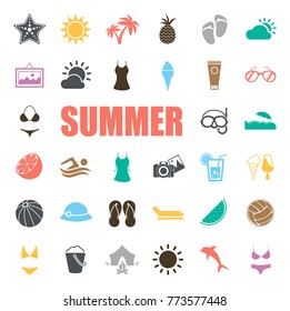 SUMMER icons set