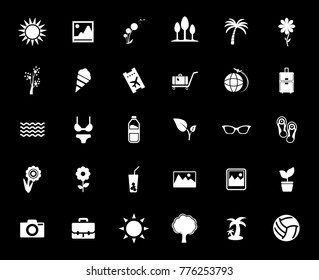 Summer icons set