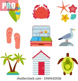 Summer icons set eps 10