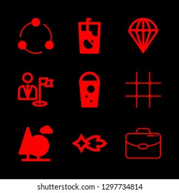 summer icons set with lemonade, shooting star and parachute vector set