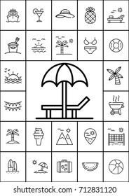 Summer icons set, Vector
