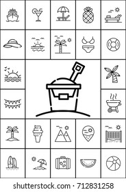 Summer icons set, Vector