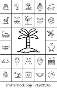 Summer icons set, Vector