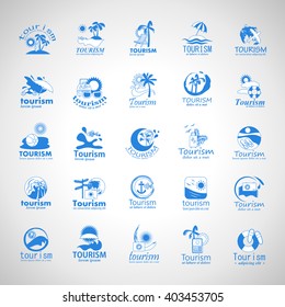 Summer Icons Set-Isolated On Gray Background.Vector Illustration,Graphic Design.Vacation Icons.Flat Sign, Traveling Concept
