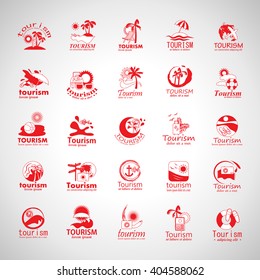 Summer Icons Set-Isolated On Gray Background.Vector Illustration,Graphic Design.Vacation Icons.Flat Sign, Traveling Concept