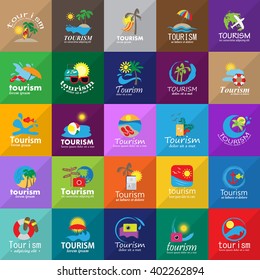 Summer Icons Set-Isolated On Mosaic Background.Vector Illustration,Graphic Design.Vacation Icons.Flat Sign, Traveling Concept
