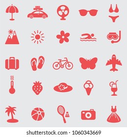 Summer  icons set.Vector