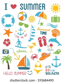 Summer Icons Set.Vector