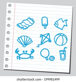 Summer icons sketch