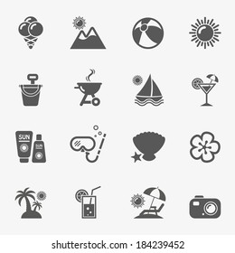 Summer icons, vector.