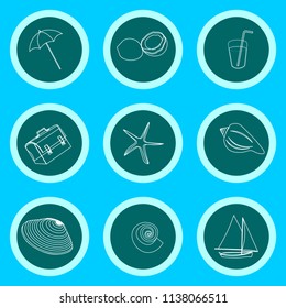 Summer icons vector design