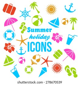 Summer Icons.Vector