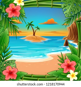 summer illustration banner