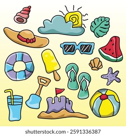 summer illustration graphic icon background