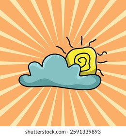 summer illustration graphic icon background