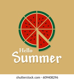 Summer illustration icon, background and templates full vector