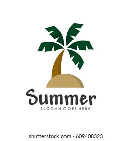 Summer illustration icon, background and templates full vector