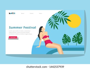 Summer Illustration for landing page