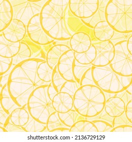 Summer illustration with oranges and limes. Seamlees pattern with colorful fruits on white background. Food concept. Template design for invitation, poster, card, fabric, textile.