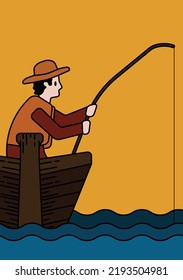 ilustración de verano, afiche, postal, diseño plano