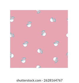 
Ilustración de verano sin patrón con paja, coco y paraguas.