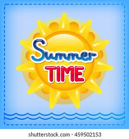 Summer illustration. The sun and Sea