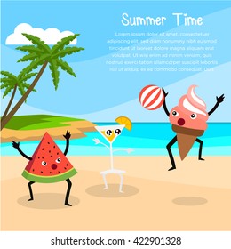 Summer Illustration Template 