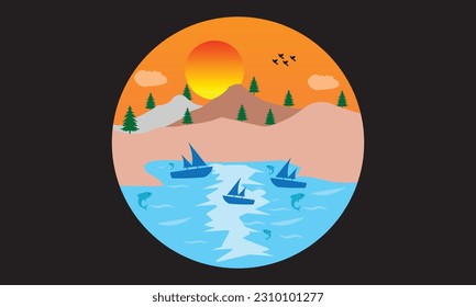 Summer illustration T-shirt design vector Illustration summer concept slogan t shirt. Vector illustration design for fashion graphics, t shirt prints etc.Beach shirt , surfing, time for surfing,