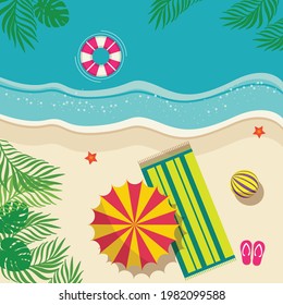 Sommerkampagne oder Poster, Vektorgrafik 