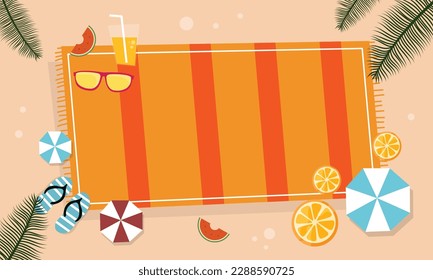 ilustración de verano día vectorial para el fondo de verano y vibraciones de verano