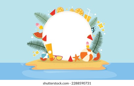 summer illustration vector day for summer time background and summer vibes