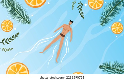 ilustración de verano día vectorial para el fondo de verano y vibraciones de verano