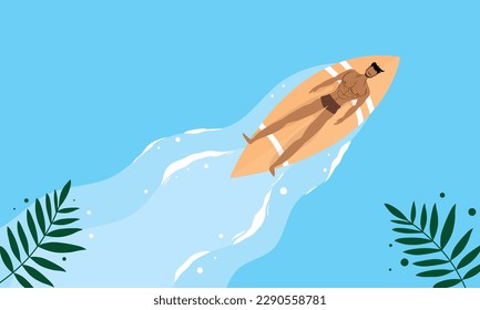 summer illustration vector day for summer time background and summer vibes, tropical beach background