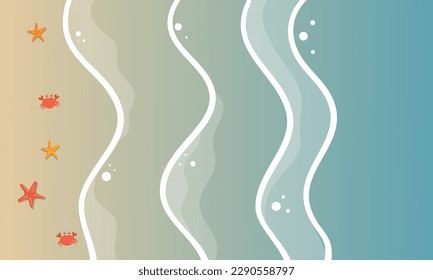 summer illustration vector day for summer time background and summer vibes, tropical beach background