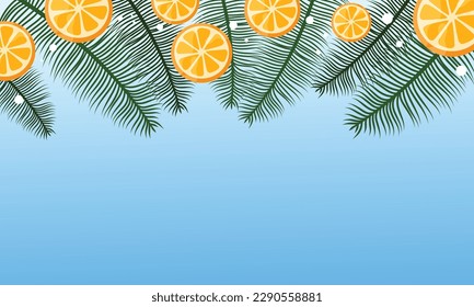 summer illustration vector day for summer time background and summer vibes, tropical beach background