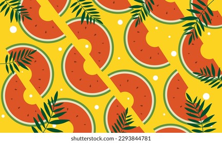 summer illustration vector day for summer time background and summer vibes, tropical beach background