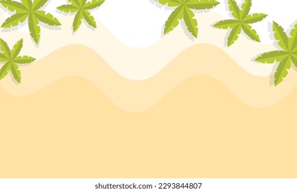 summer illustration vector day for summer time background and summer vibes, tropical beach background