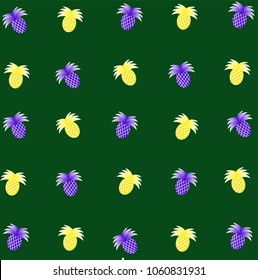 The summer illustration and vector design for background and wallpaper, it is good design for summer. This design has purple pineapple and yellow pineapple vector.