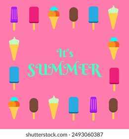 summer illustration vector marine background
