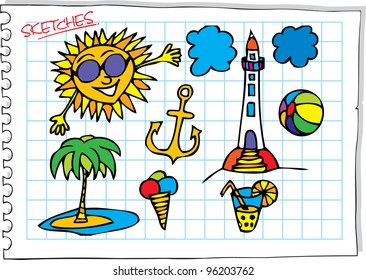 summer illustrations