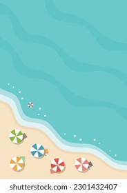 Summer image, beautiful beach illustration