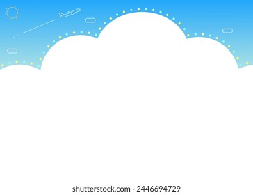 Sommer Bild Pop Frame, blauer Himmel und Wolken Hintergrund Frame