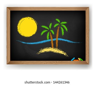 Summer image vector