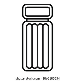 Summer inflatable mattress icon. Outline summer inflatable mattress vector icon for web design isolated on white background