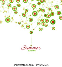 Summer info graphics. Vector abstract loading bar.