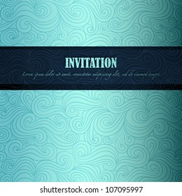 Summer invitation made of fancy paper, vector eps8 illustration