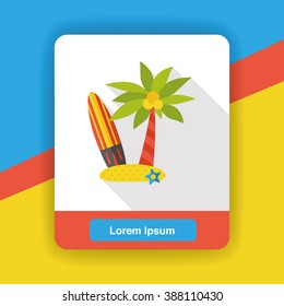 summer island flat icon